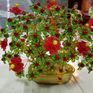 Nguyên liệu làm cây Kim Tiền Lộc+Hoa mẫu đơn