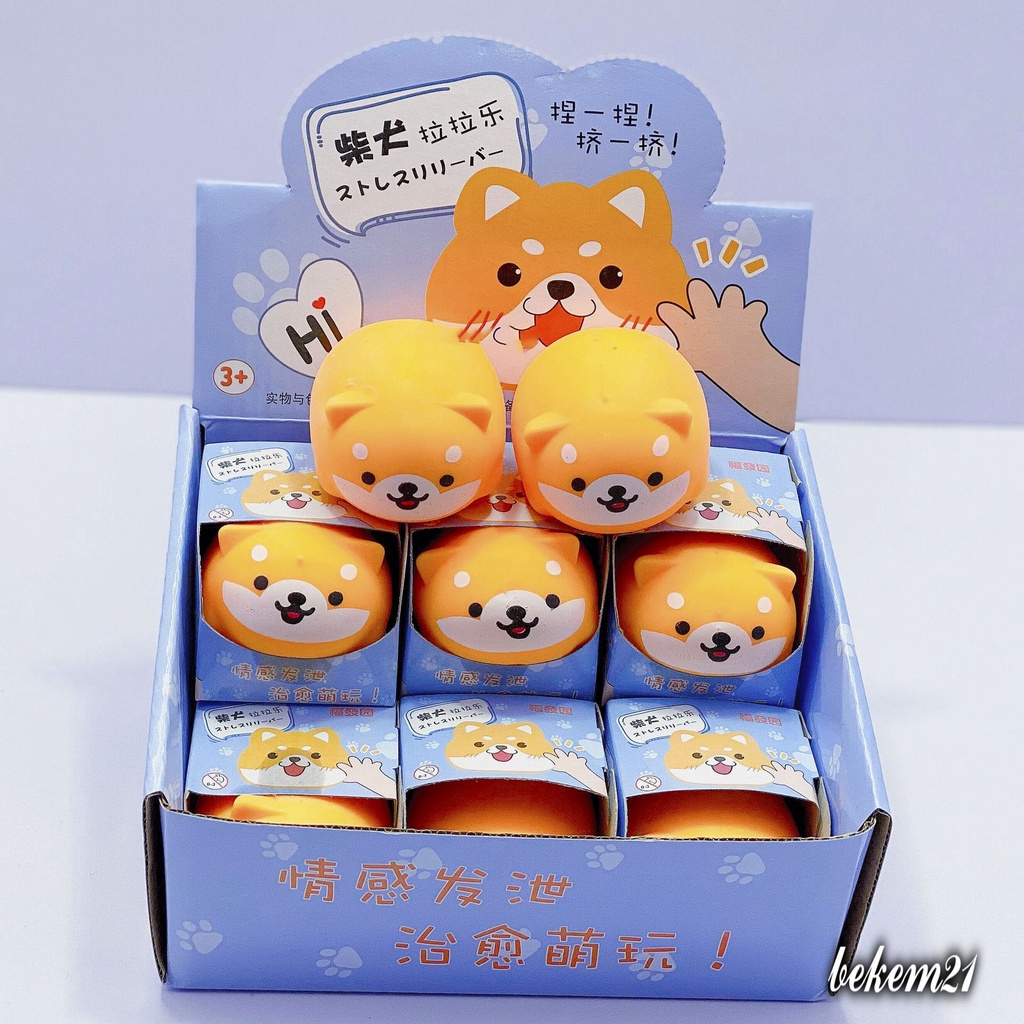 CHÓ SHIBA VÀNG Squishy GUDETAMA dẻo siêu kute kéo dài mẫu mới 2021 ngộ nghĩnh mochi slime