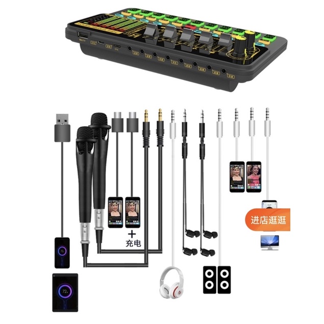 Sound Card Livestream K500 – Thu âm, Karaoke Livestream FB, Bigo live hỗ trợ tốt các dòng mic 5v