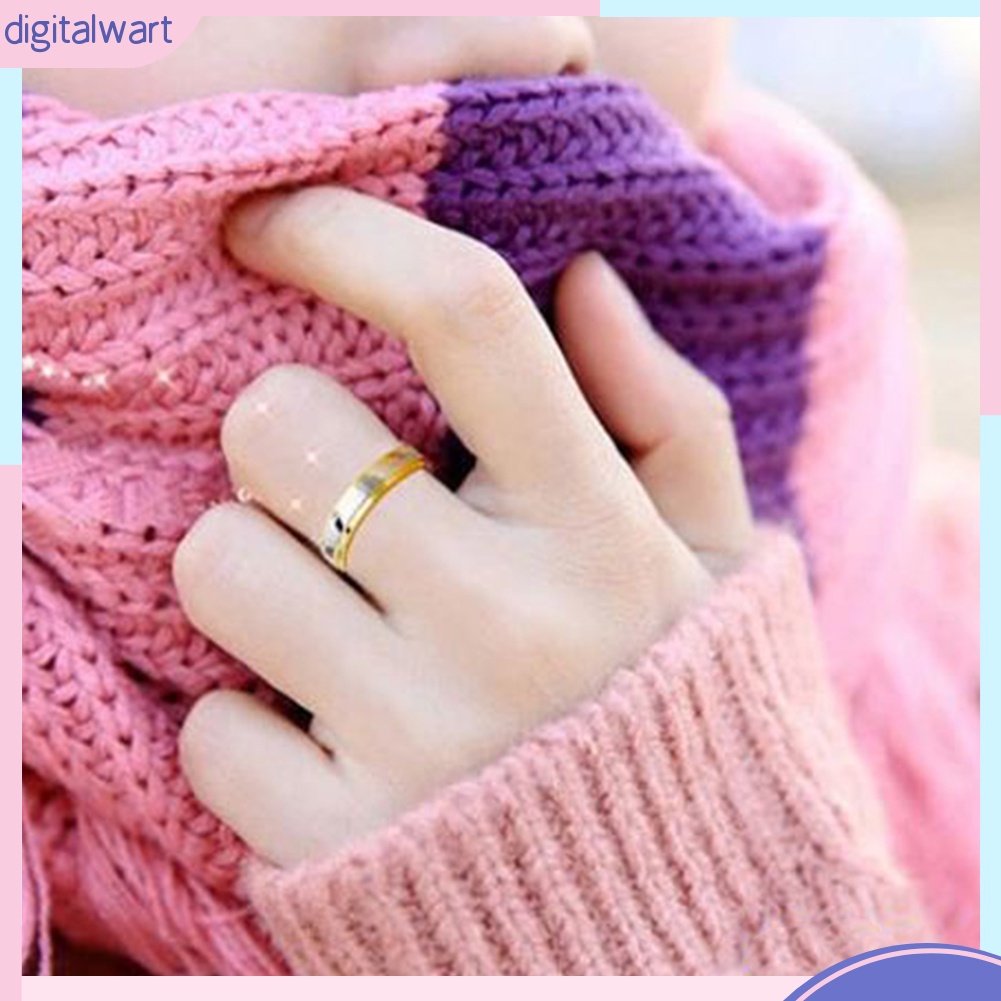 Nhẫn thép titan kiểu dáng đơn giản, thời trang cho nam/nữ