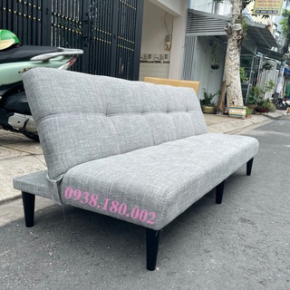 Sofa giường 1m8 chất da nâu 6 chân gỗ chắc chắn