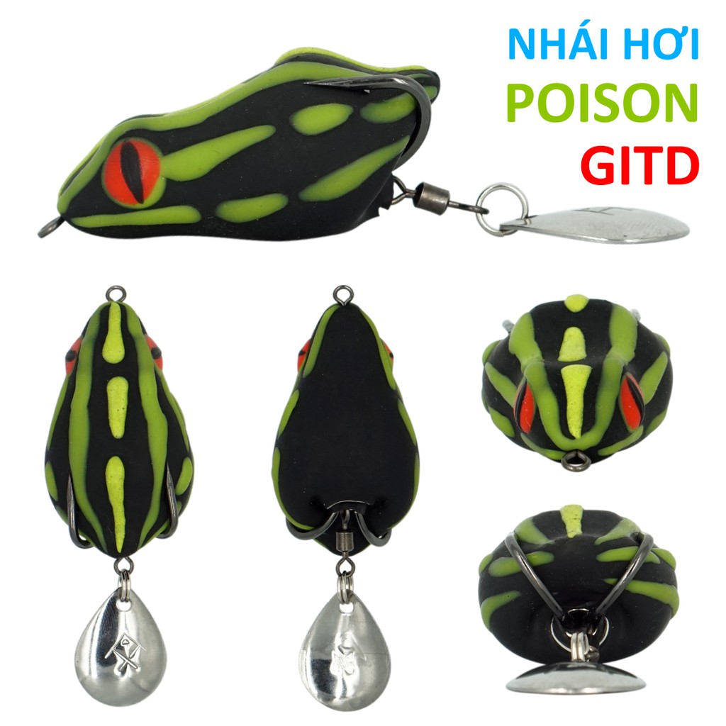 NHÁI HƠI CHÌM POISON GITD - Mồi giả Thái Lan câu lure cá Lóc giá rẻ siêu nhạy - 3.5CM/11GR