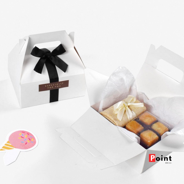 Set 10 Hộp Giấy Đựng Bánh Kẹo / Món Tráng Miệng 12.5 * 9.5 * 5.5cm Màu Trắng
