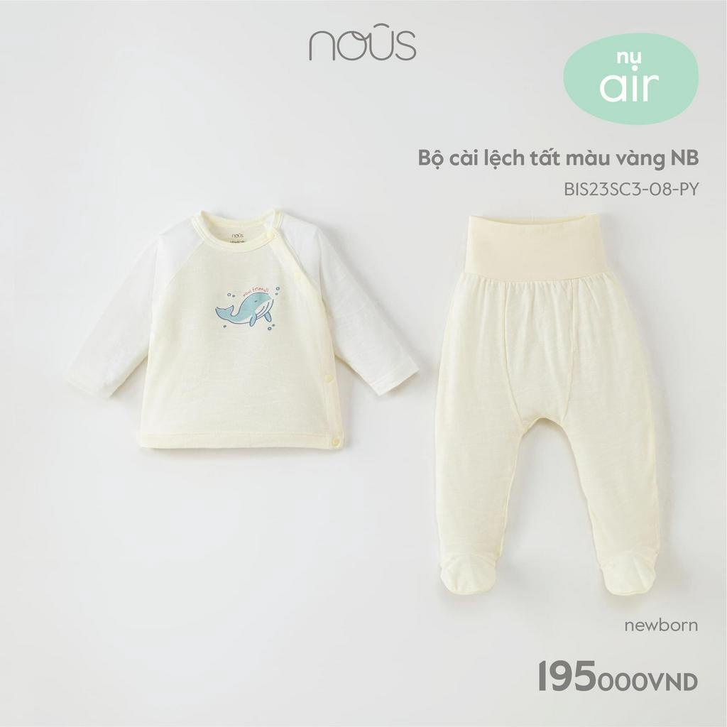 Nous - Bộ cài lệch liền tất sơ sinh cho bé trai bé gái
