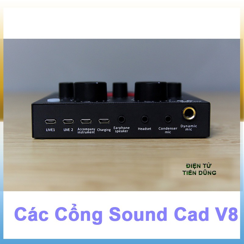 SOUND CARD V8 CÓ LOẠI BLUETOOTH chế độ Autu-tune phiên bản tiếng anh