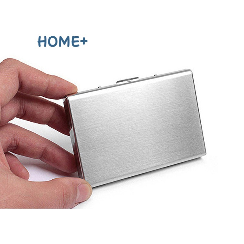 RFID Blocking Wallet Slim Secure Stainless Steel Contactless Card Protector for 6 Credit Cards @vn