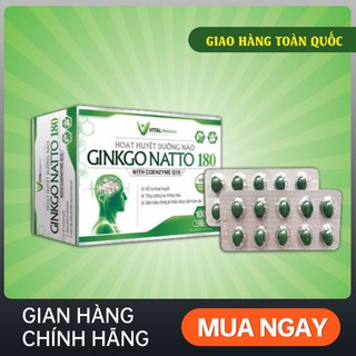 [VITAL PHARMA] Hoạt huyết dưỡng não Ginkgo Natto 180 - Vỉ 100 viên
