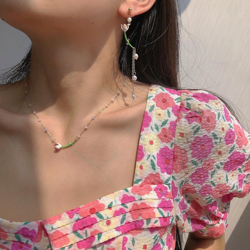 Bông Tai Choker Đính Ngọc Trai Thời Trang Dành Cho Nữ