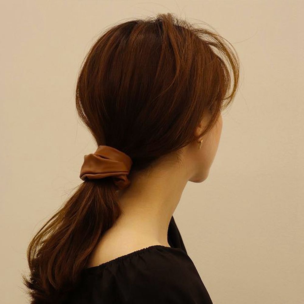 Set 7 dây buộc tóc vải nhung co giãn phong cách Hàn Quốc đơn giản cho nữ