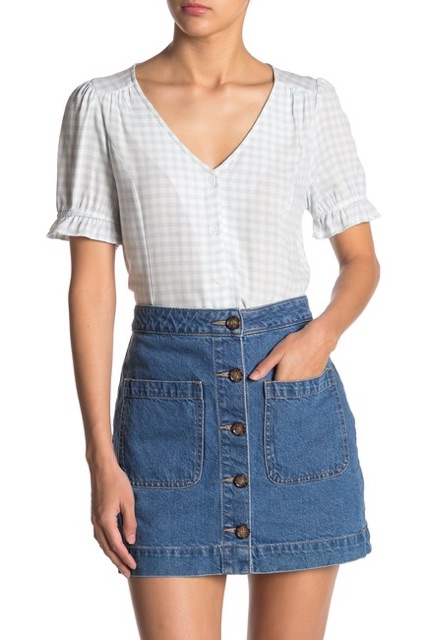 Áo sơ mi cổ tim Elodie