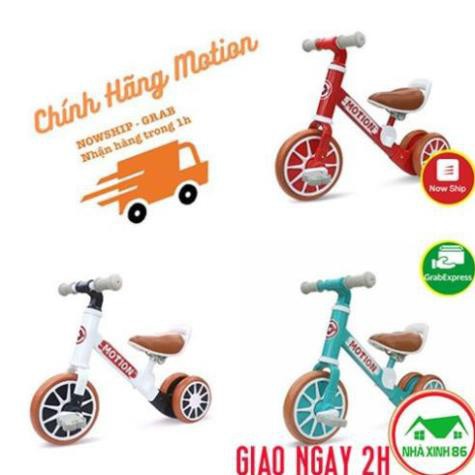 Xe chòi chân thăng bằng cho bé MOTION, có bàn đạp 2in1 yên bằng da - Xe chòi chân motion cho bé 3 bánh, chịu lực 30kg