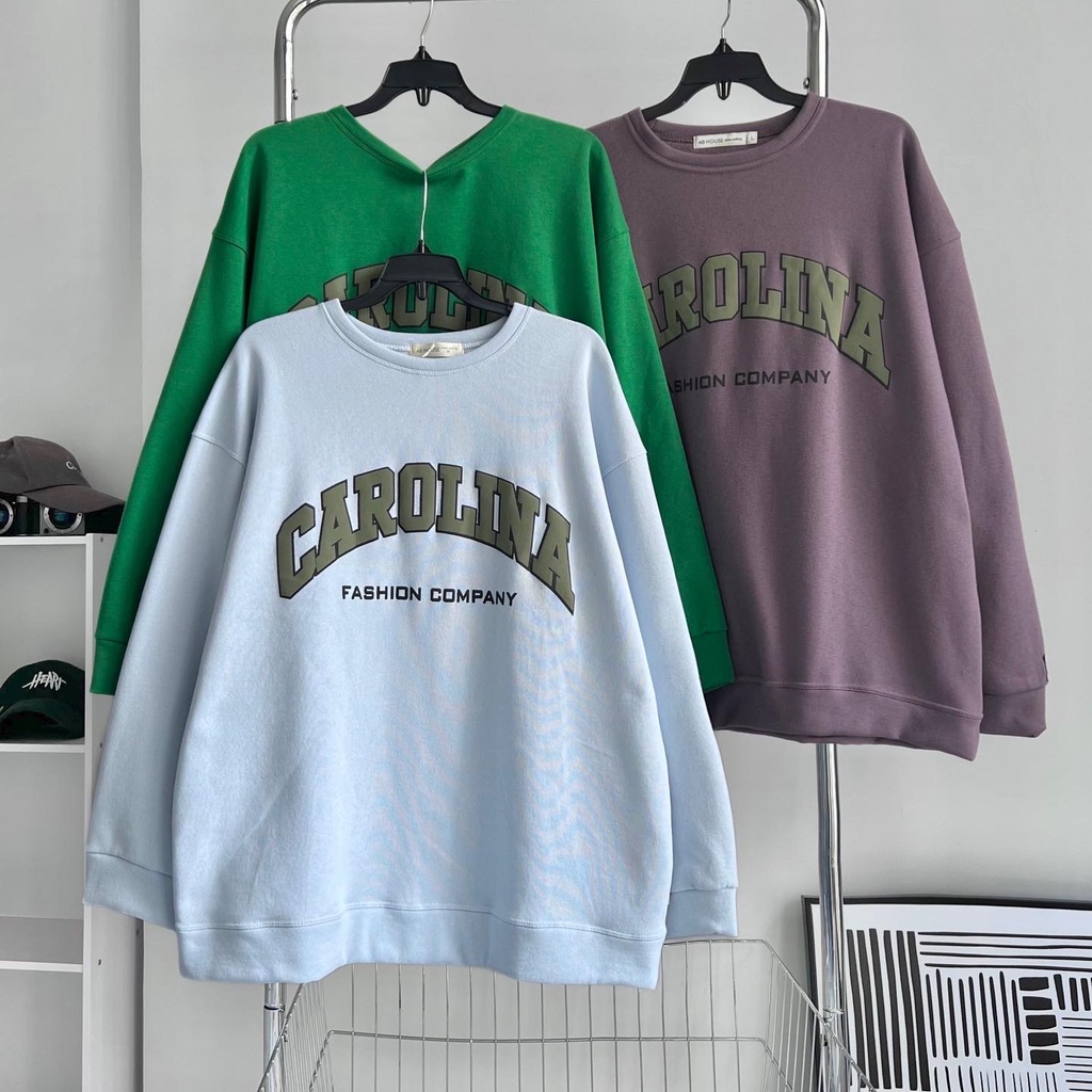 Áo Sweater nỉ bông CAROLINA unisex nam nữ