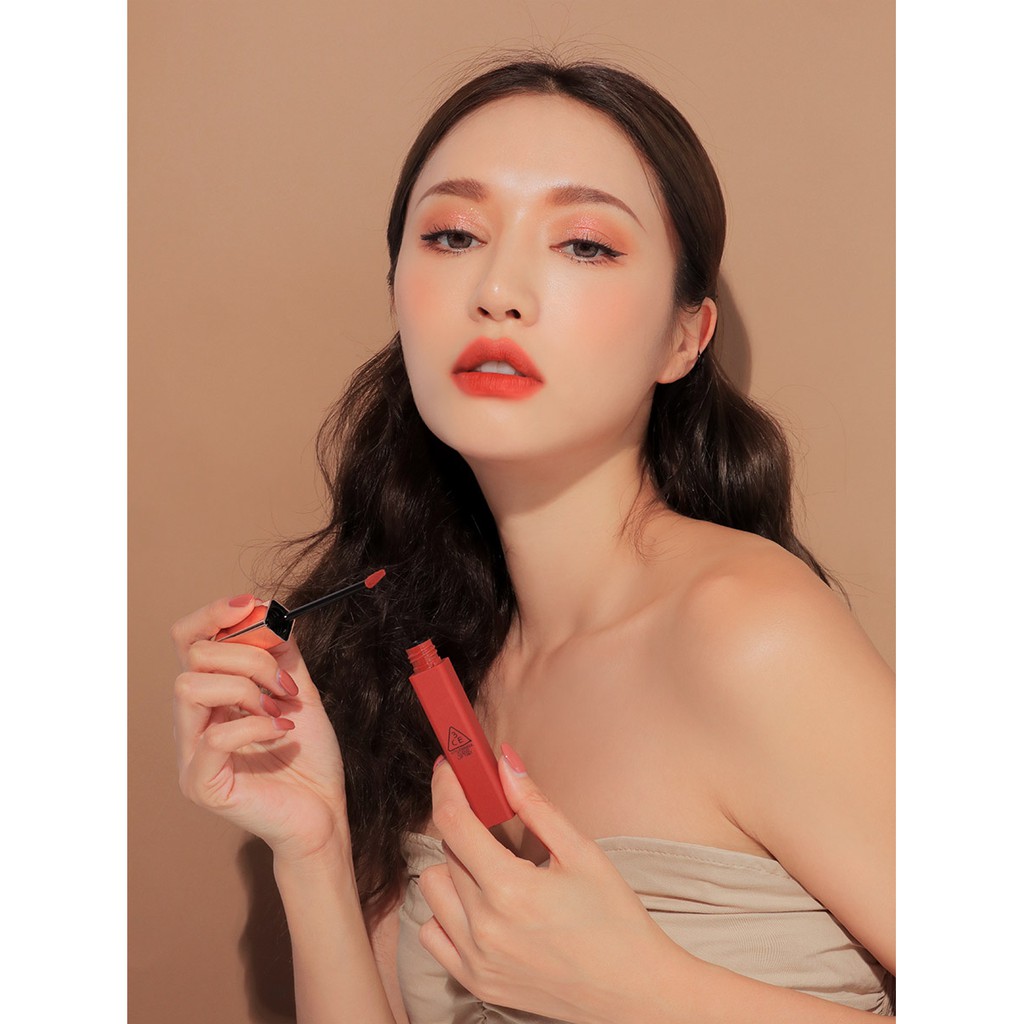 Son kem 3CE Cloud Lip Tint  #Peach Tease màu cam san hô xinh yêu