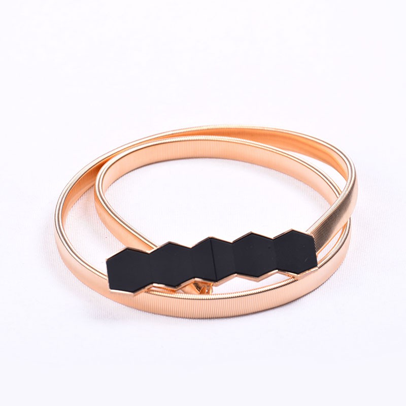 Thắt lưng co giãn họa tiết hoa lá thiết kế thời trang cho nữ