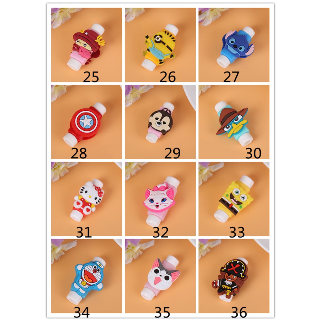 Phụ Kiện Bảo Vệ Dây Cáp Hình Hoạt Hình Dễ Thương