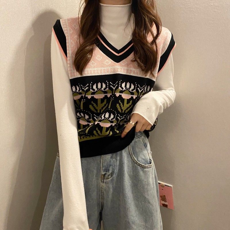 Áo len nữ không tay cổ chữ V mới | BigBuy360 - bigbuy360.vn