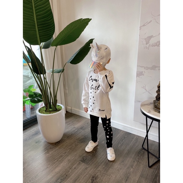 Bộ áo da cá quần legging cho bé