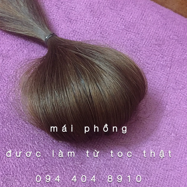 Mái phồng làm từ tóc thật, mái phồng giả