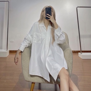 Áo sơ mi thô vạt chéo kẻ sọc oversize (ảnh thật)