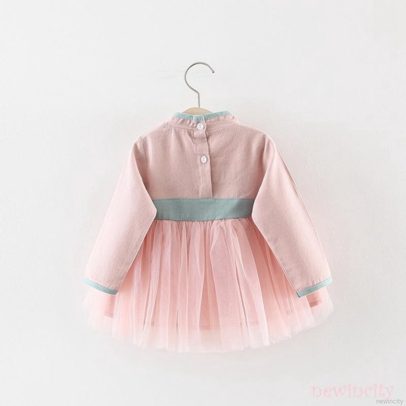 Đầm tay dài phong cách Trung Hoa xinh xắn cho bé gái