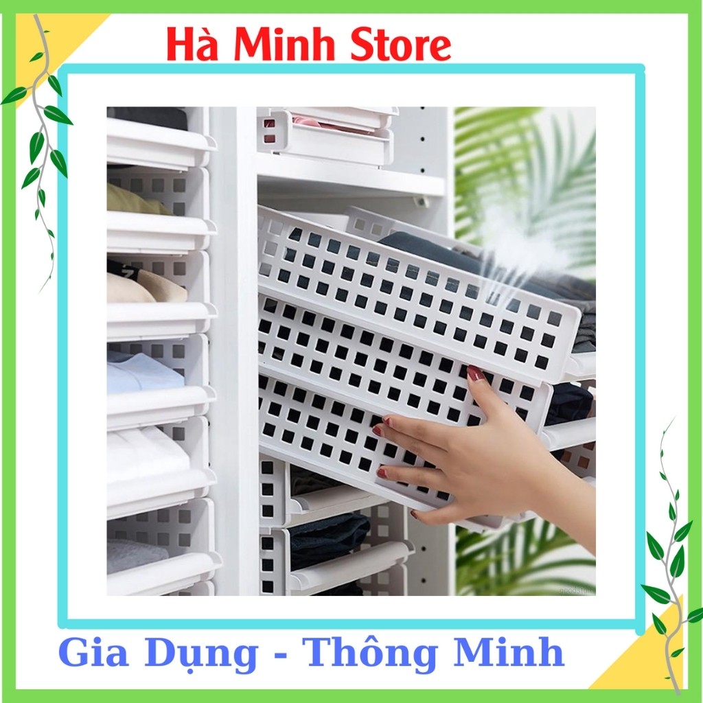 [ Siêu Tiện Ích ] Khay Nhựa Xếp Chồng Đựng Quần Áo