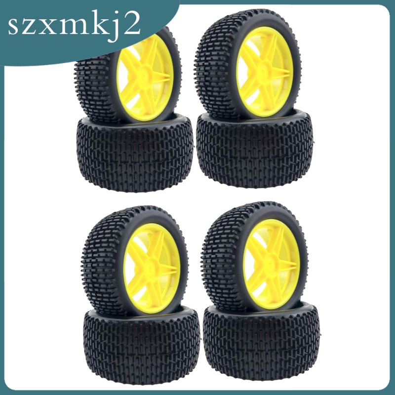 Set 4 Bánh Xe Cao Su Cho Xe Điều Khiển Từ Xa HPI HSP 94107 / 94166 / 94106 Tỉ Lệ 1: 10