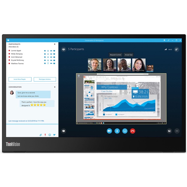 Màn hình di động Lenovo ThinkVision M15 / M14  FHD/ USB-C/ IPS/ 3Yrs - Hàng chính hãng, BH 36 tháng