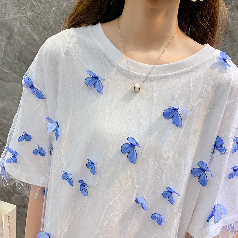 [ HÀNG Xả Sốc] [ HÀNG HOT ] ÁO THUN COTTON ĐÍNH BƯỚM CAO CẤP PHONG CÁCH STREEWEAR BEWAY