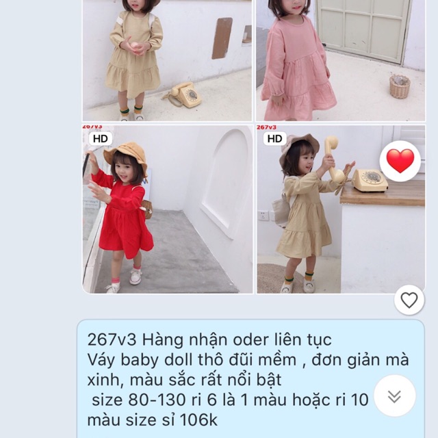 Váy bé gái đỏ
