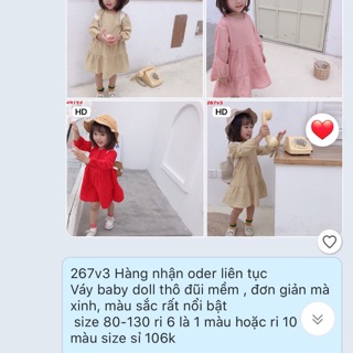 Váy bé gái đỏ