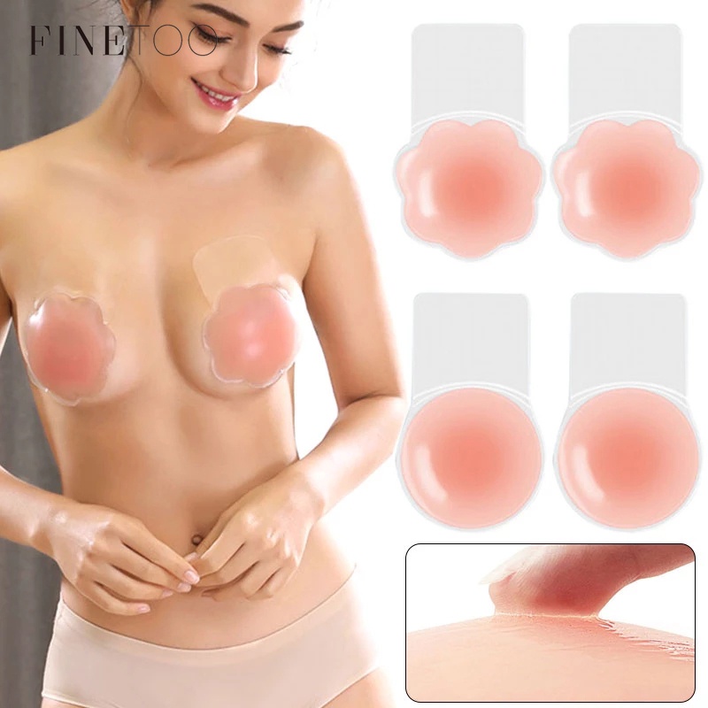 FINETOO Áo Ngực Silicone Không Dây Nâng Ngực Có Thể Tái Sử Dụng
