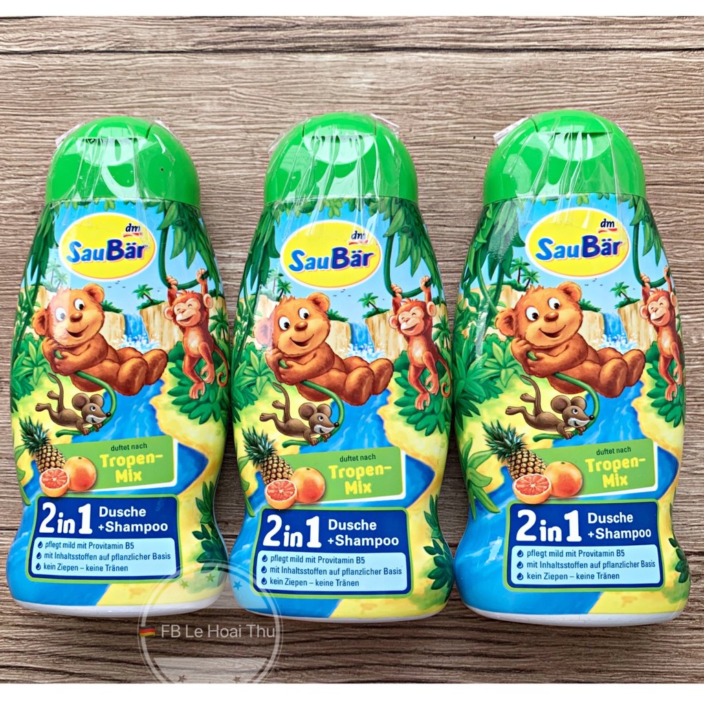Sữa tắm gội trẻ em Saubar - Hàng nội địa Đức