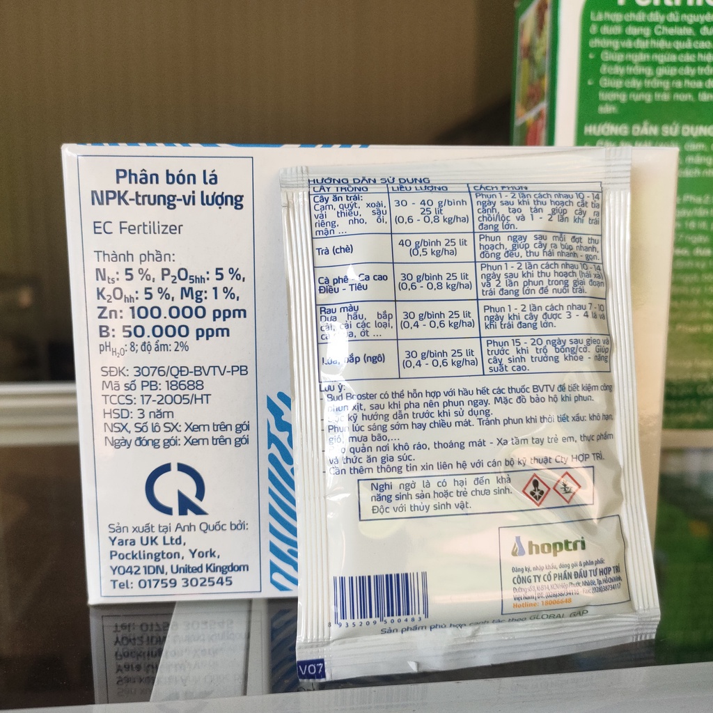 Phân bón Yara Vita 20g dưỡng cây,  tăng sức đề kháng