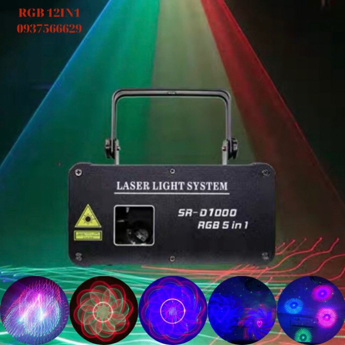 [ SALE OFF ] Laser 12in1 SR 1000 Chiếu Hình Hiệu Ứng Ảo Cho Phòng karaoke và phòng bay Magic store sg