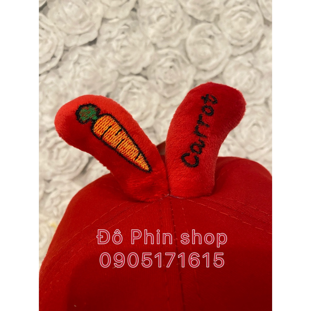 [Bé 3-7 tuổi] Mũ chống giọt dịch bắn cho bé - mũ có màn chắn trẻ em - mẫu cà rốt xinh xắn dễ thương phong cách Hàn quốc
