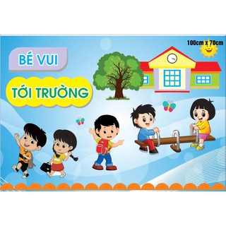 tranh góc bé vui tới trường