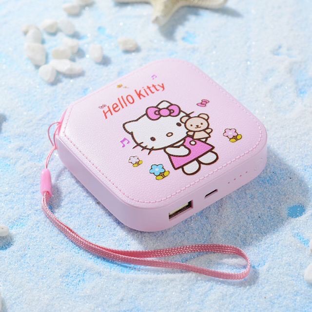 Sạc dự phòng điện thoại Siêu Cute - Hello Kitty dung lượng 5000mAh(Có Kèm Dây Đeo)