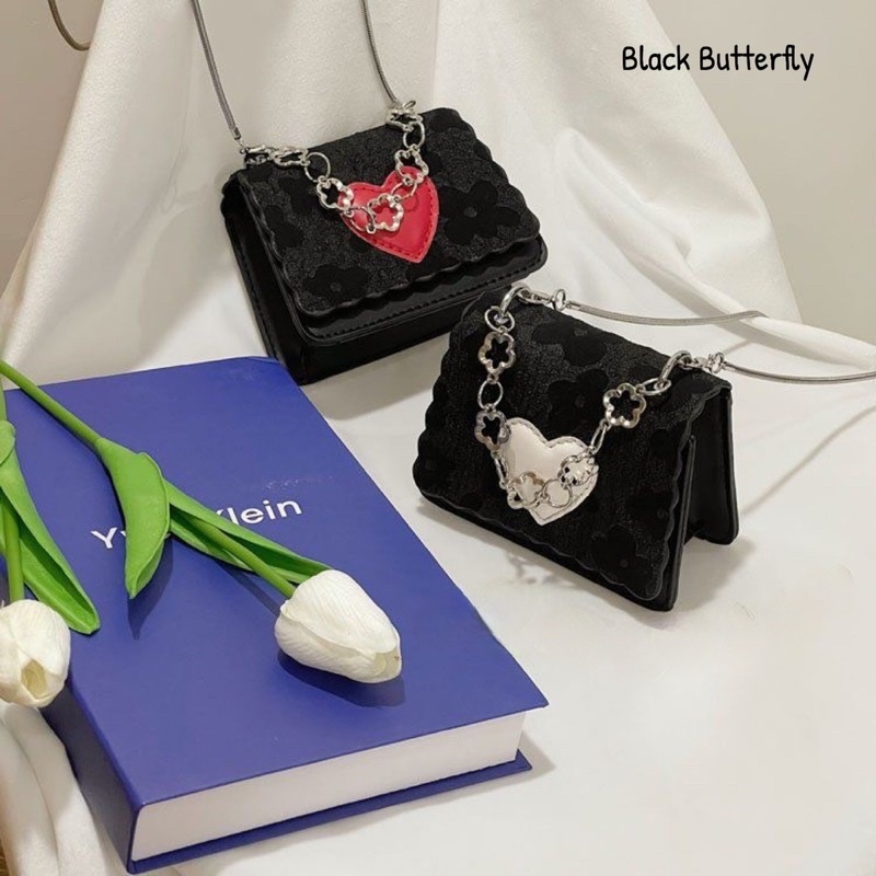 Túi đeo chéo mini trái tim Butterfly