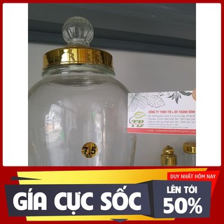 Bình ngâm rượu - bình thủy tinh vn 7.5l - dược liệu thanh bình
