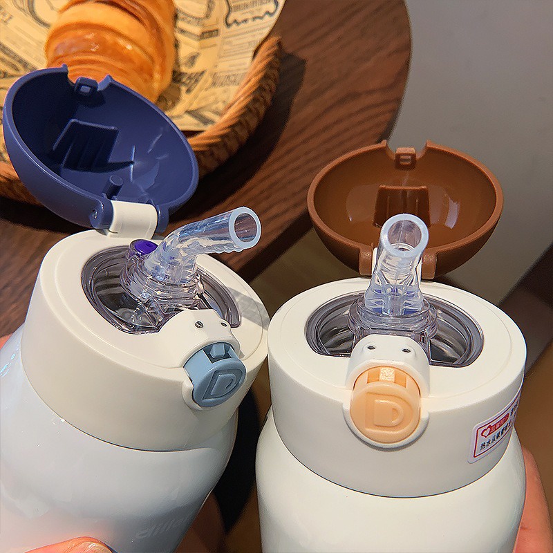 Bình nước gấu dễ thương 420ml inox304 giữ nhiệt tiện lợi học sinh viên, dân văn phòng, tập gym thể thao, cho bé hottrend