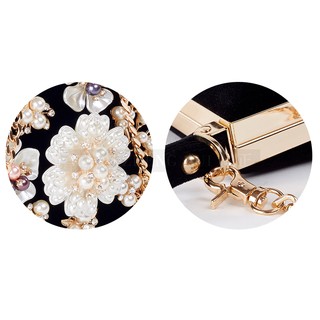 (ORDER) Clutch nhung đính hoa