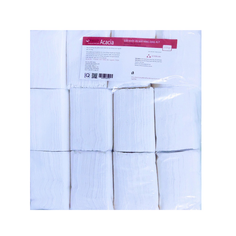 Giấy ăn rút xốp Acacia túi 1kg