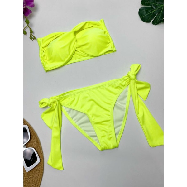 bikini 2 mảnh áo xoắn quần buộc nơ siêu hót