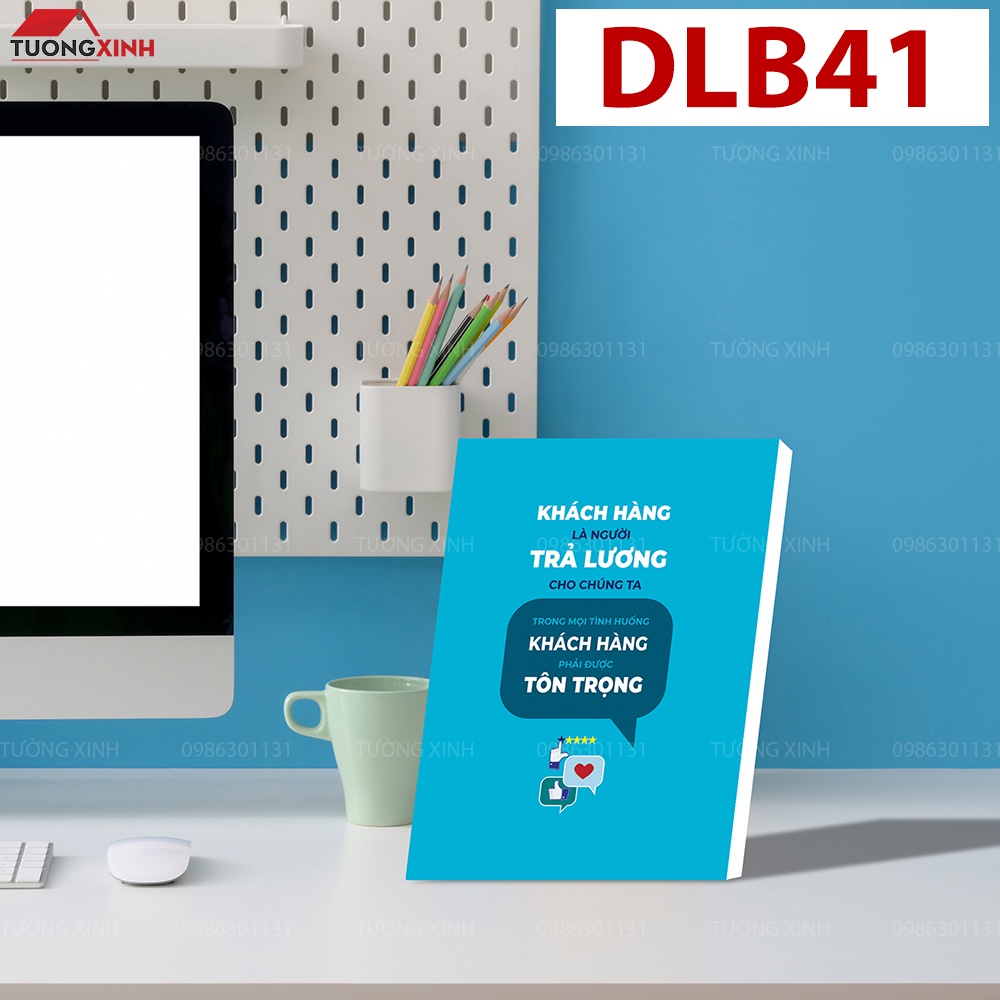 Tranh khẩu hiệu Slogan tạo động lực để bàn làm việc, học tập giá siêu Sale DLB41