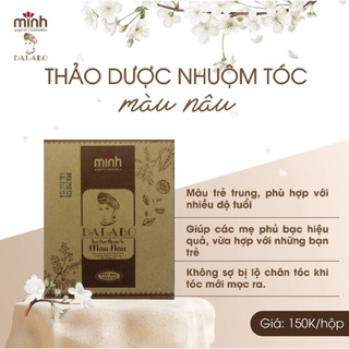 [HÀNG VIỆT NAM TỰ NHIÊN] BỘT LÁ - NHUỘM TÓC + PHỦ BẠC TỪ THẢO DƯỢC (MÀU NÂU)