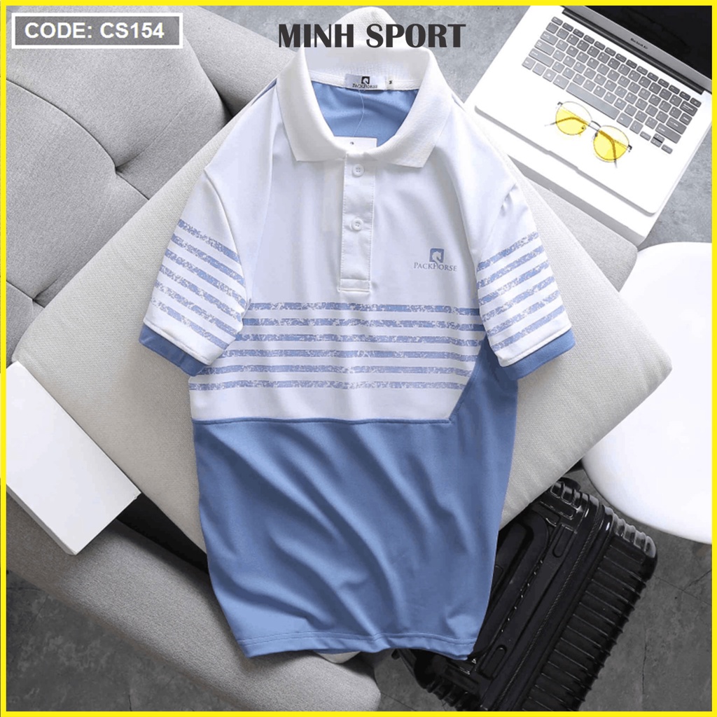 Áo Thun Polo Nam In Sọc Màu Cao Cấp, Áo Bền, Đẹp, Mặc Mát mã AO.55