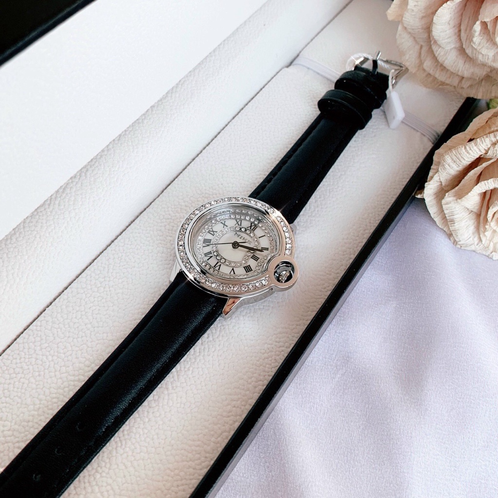 Đồng hồ nữ dây da Mike 8403 chính hãng, mặt tròn, chống nước bảo hành 12 tháng