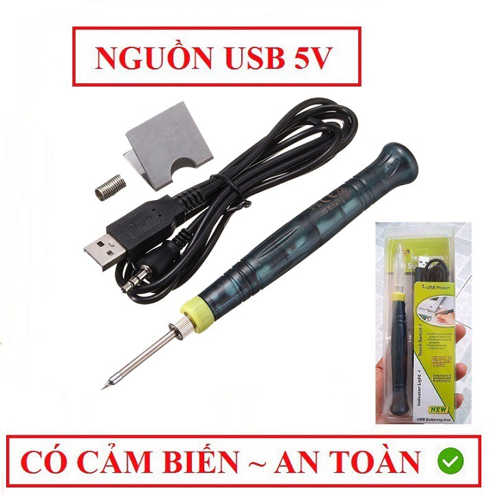 Mỏ Hàn Nhiệt Mini Dùng Nguồn USB 5V-8W Siêu Tiện Dụng + Tặng Cuộn Thiếc Nhỏ