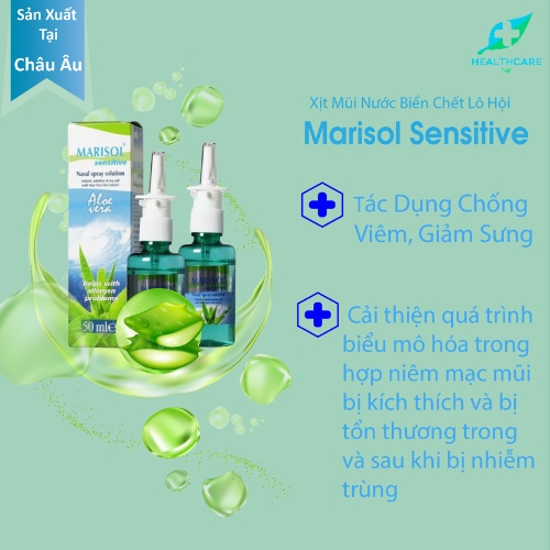 Xịt Mũi Nước Biển Chết Lô Hội Marisol Sensitive 50ML