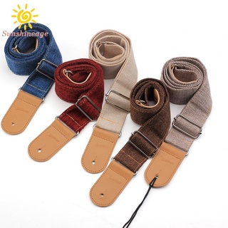 SUNAGE- ~Guitar strap cotton style adjustable length for Electric/Acoustic Guitar/Bass brand new and high quality【SUNAGE-HOT Fashion】